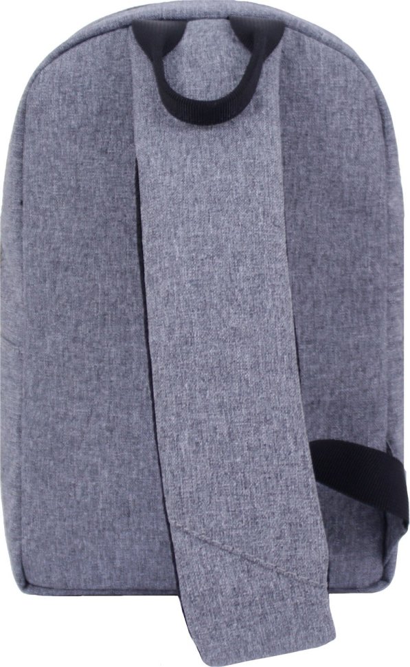 Серая мужская сумка-слинг из текстиля на молнии Bagland (53535)