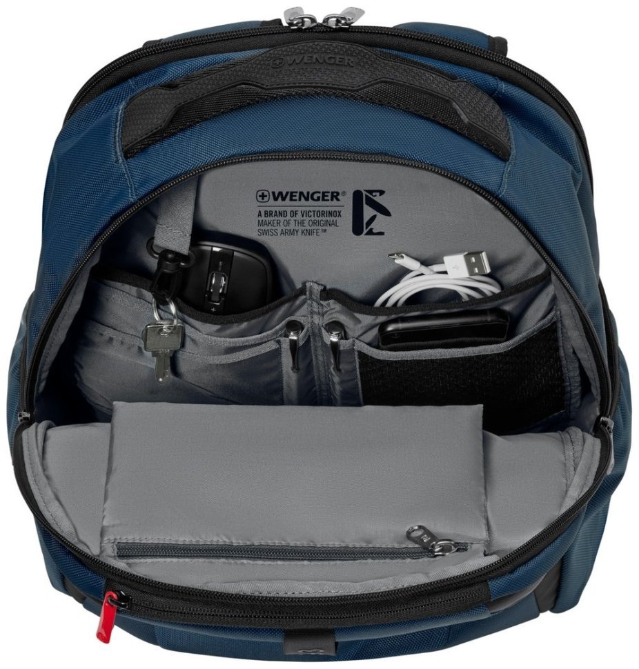 Стильный текстильный рюкзак синего цвета для ноутбука 16" Wenger XE Professional 103635 modnotak фото №8