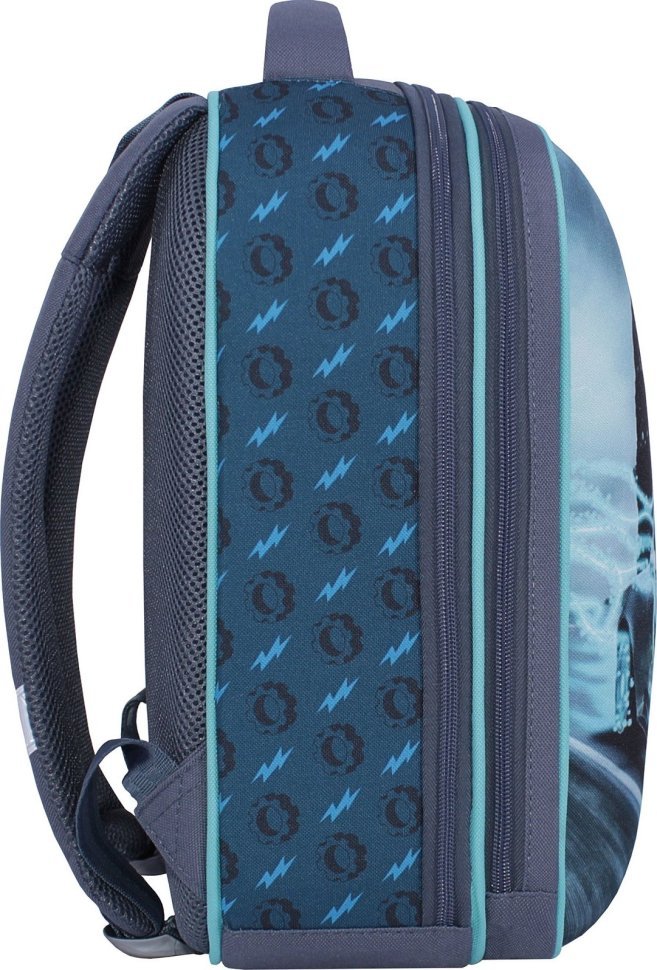 Шкільний рюкзак для хлопчиків із сірого текстилю з принтом машини Bagland (53835)
