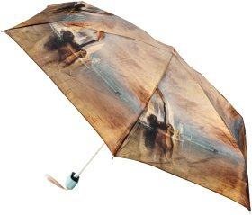 Зонт женский Fulton National Gallery Tiny-2 L794 Fighting Temeraire (механика, складной, коричневого цвета с рисунком) 93835
