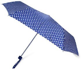 Женский зонт Incognito-4 L412 Navy Spot (механика, складной, синий в горошек) 93935