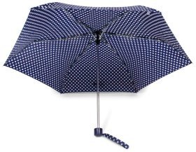 Женский зонт Incognito-4 L412 Navy Spot (механика, складной, синий в горошек) 93935