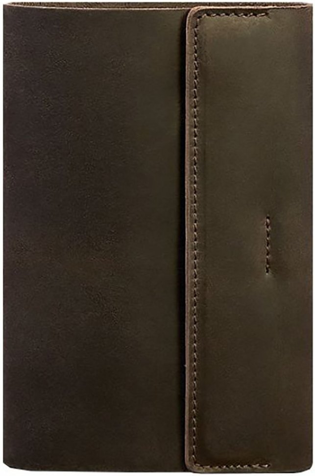 Кожаный блокнот (софт-бук) темно-коричневого цвета с фиксацией на магнит BlankNote (21974)
