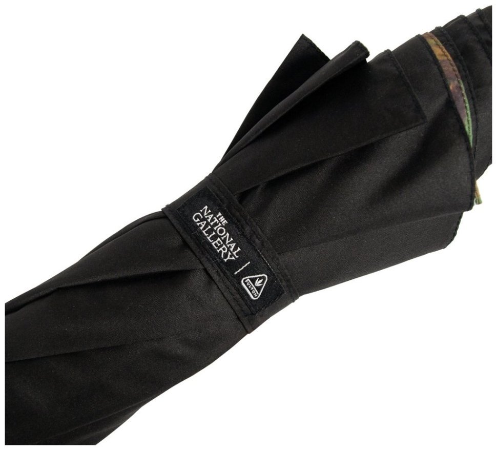 Зонт женский Fulton L847 National Gallery Bloomsbury-2 Tiger Surprised (Трость, полуавтомат, черный с рисунком тигра) 94135 modnotak фото №8