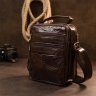Недорогая мужская сумка-барсетка из фактурной кожи на два отделения Vintage (20455)  - 6