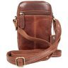 Компактная мужская сумка из качественной гладкой кожи коричневого цвета Ashwood K41 94235 (Великобритания) фото №4 Компактная мужская сумка из качественной гладкой кожи коричневого цвета Ashwood K41 94235 (Великобритания) modnotak фото - 4