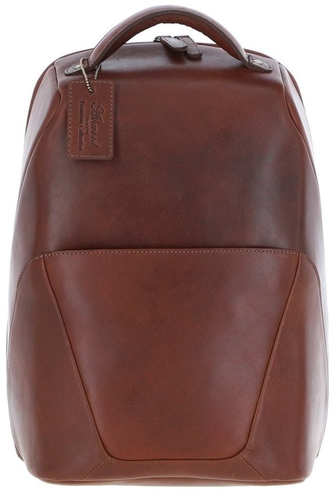 Мужской рюкзак из натуральной гладкой кожи коричневого цвета Ashwood K47 Chestnut 94335 modnotak фото №1