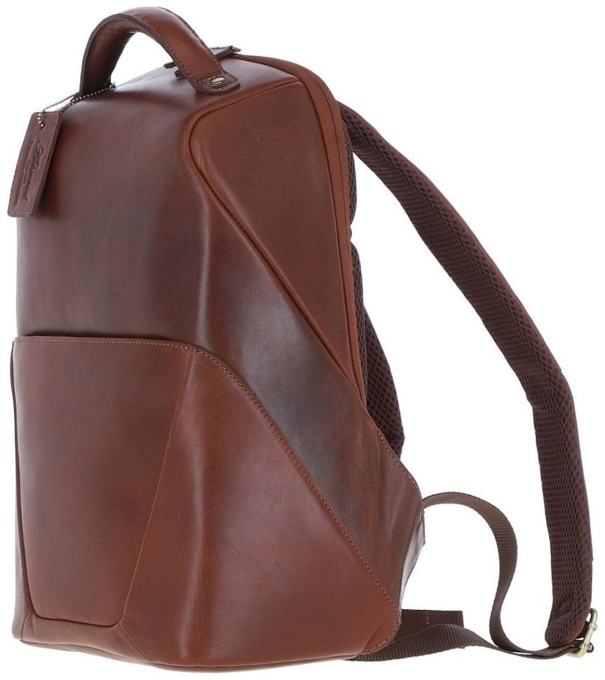 Мужской рюкзак из натуральной гладкой кожи коричневого цвета Ashwood K47 Chestnut 94335 modnotak фото №2