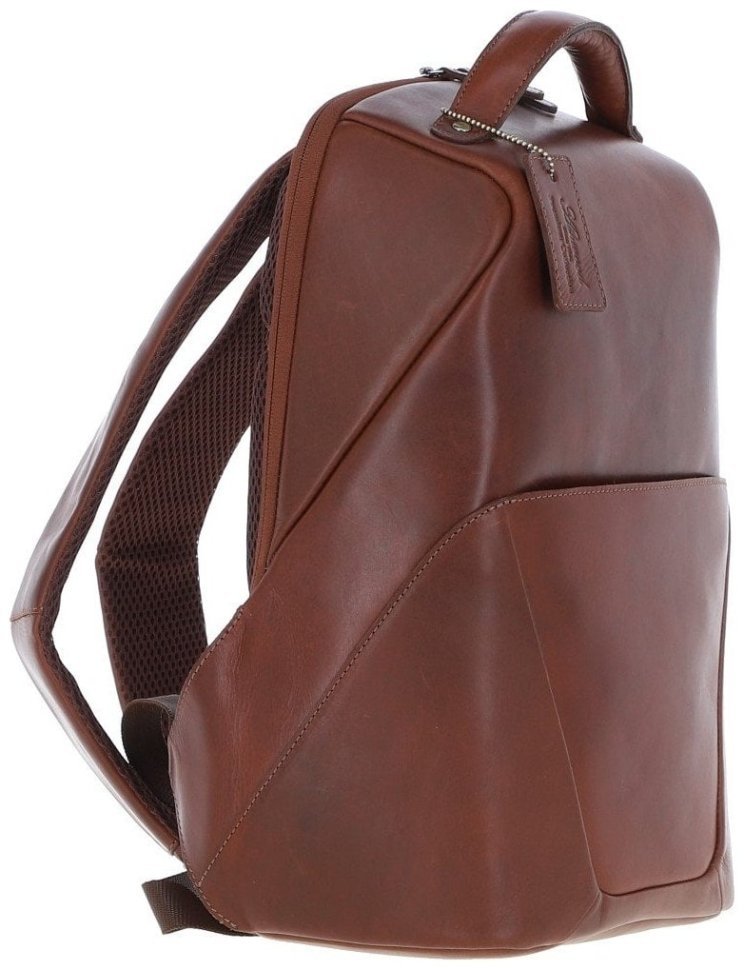 Мужской рюкзак из натуральной гладкой кожи коричневого цвета Ashwood K47 Chestnut 94335 modnotak фото №4