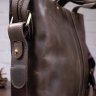 Чоловіча коричнева ділова сумка великого розміру зі шкіри крейзі SHVIGEL (11115) - 10