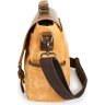 Діловий чоловічий портфель рудого кольору з текстилю Vintage (20120) - 6
