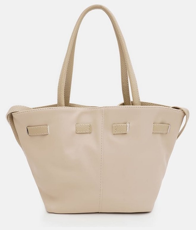 Качественная женская сумка из прочного кожзама белого цвета Monsen 94635 фото №3 Качественная женская сумка из прочного кожзама белого цвета Monsen 94635 modnotak фото №3