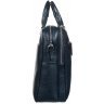 Темно-синя чоловіча сумка портфель з натуральної шкіри на дві блискавки DESISAN (19106) - 2