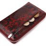 Різнокольоровий жіночий гаманець на блискавці із натуральної фактурної шкіри під змію KARYA (2421021) - 5