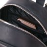 Средний женский винтажный рюкзак из черной кожи Shvigel (16328) - 4