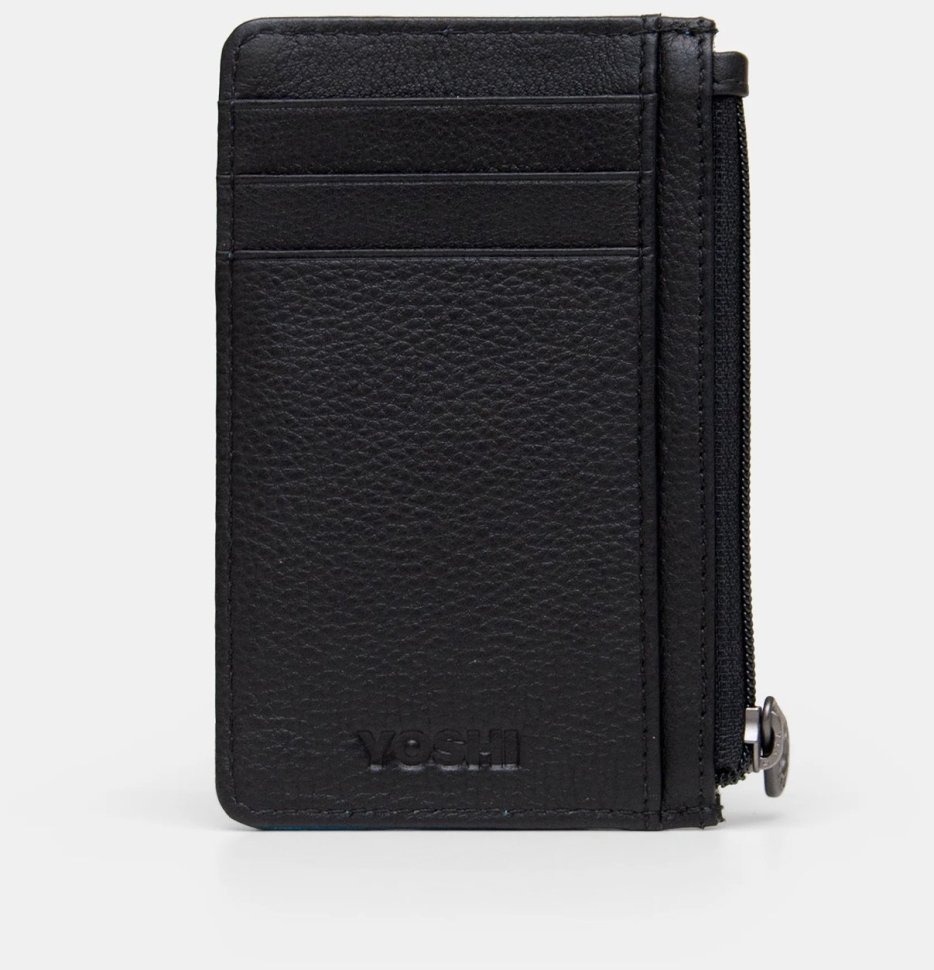 Женский кардхолдер из фактурной кожи с принтом "Коты на крыше" Yoshi Y1219 NTCT 94935 черно-чинего цвета modnotak фото №2