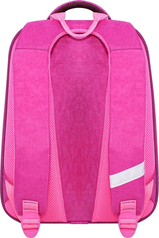 Шкільний текстильний рюкзак для дівчаток в малиновому кольорі з метеликом Bagland (55335)