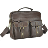 Чоловічий портфель коричневого кольору з натуральної шкіри Tiding Bag (21218) - 1