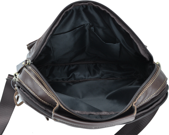 Чоловічий портфель коричневого кольору з натуральної шкіри Tiding Bag (21218)