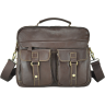Чоловічий портфель коричневого кольору з натуральної шкіри Tiding Bag (21218) - 4