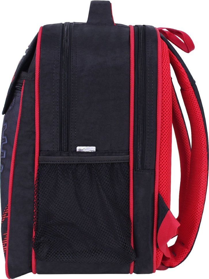 Стильний шкільний рюкзак із чорного текстилю з тигром Bagland 55535