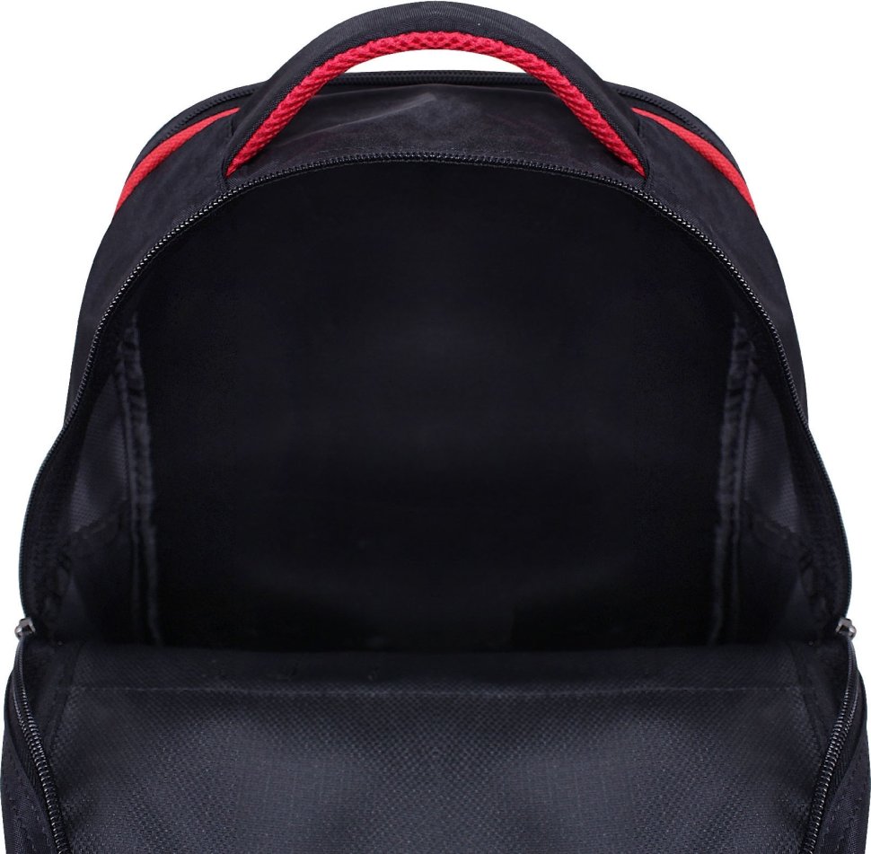 Стильний шкільний рюкзак із чорного текстилю з тигром Bagland 55535