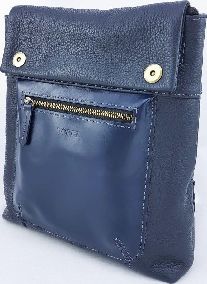 Стильная мужская наплечная сумка вертикального типа с клапаном VATTO (11777)