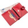 Жіночий шкіряний компактний гаманець червоного кольору з монетницею SHVIGEL (2416219) - 3