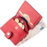 Женский кожаный компактный кошелек красного цвета с монетницей SHVIGEL (2416219) - 5