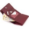 Невеликий жіночий шкіряний гаманець бордового кольору на кнопці ST Leather 1767235 - 8