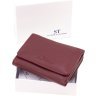 Невеликий жіночий шкіряний гаманець бордового кольору на кнопці ST Leather 1767235 - 9
