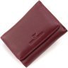 Невеликий жіночий шкіряний гаманець бордового кольору на кнопці ST Leather 1767235 - 3