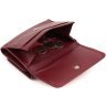 Небольшой женский кожаный кошелек бордового цвета на кнопке ST Leather 1767235 - 6