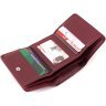 Невеликий жіночий шкіряний гаманець бордового кольору на кнопці ST Leather 1767235 - 7