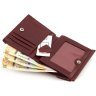 Шкіряний бордовий жіночий гаманець з монетницею ST Leather 1767335 - 7