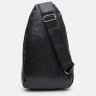 Чоловіча чорна сумка-рюкзак із шкірозамінника через плече Monsen (22099) - 3