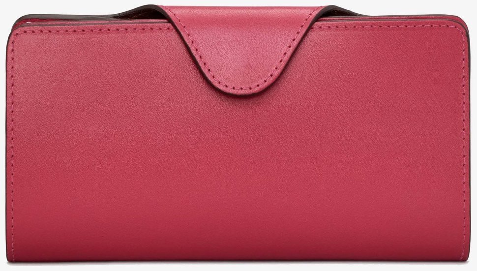 Вместительный женский кошелек из натуральной гладкой кожи на кнопке Yoshi Y1311 розового цвета 107935 фото №1 Вместительный женский кошелек из натуральной гладкой кожи на кнопке Yoshi Y1311 розового цвета 107935 modnotak фото №1