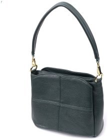 Стильна жіноча сумка на плече з натуральної шкіри із якісною фурнітурою Vintage 98135 зеленого кольору