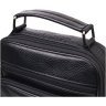 Чоловіча шкіряна сумка-барсетка чорного кольору з ручкою Vintage 2421271 - 4