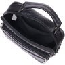Мужская кожаная сумка-барсетка черного цвета с ручкой Vintage 2421271  - 5
