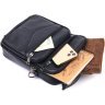 Мужская кожаная сумка-барсетка черного цвета с ручкой Vintage 2421271  - 7