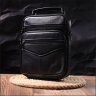 Мужская кожаная сумка-барсетка черного цвета с ручкой Vintage 2421271  - 8