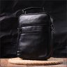 Чоловіча шкіряна сумка-барсетка чорного кольору з ручкою Vintage 2421271 - 9