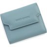 Блакитний жіночий гаманець маленького розміру з натуральної шкіри Marco Coverna 68635 - 1