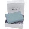 Блакитний жіночий гаманець маленького розміру з натуральної шкіри Marco Coverna 68635 - 7