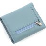 Блакитний жіночий гаманець маленького розміру з натуральної шкіри Marco Coverna 68635 - 3