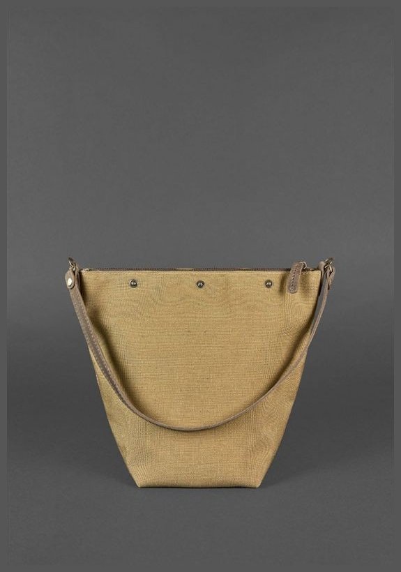 Шкіряна плетена жіноча сумка через плече в темно-коричневому кольорі BlankNote Пазл M 78735