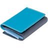 Синій жіночий гаманець з натуральної шкіри на кнопці RFID - Visconti Bora 68835 - 2
