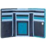 Синій жіночий гаманець з натуральної шкіри на кнопці RFID - Visconti Bora 68835 - 6