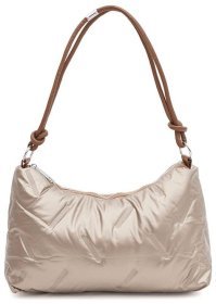 Качественная женская сумка золотого цвета из прочного текстиля Monsen 88835